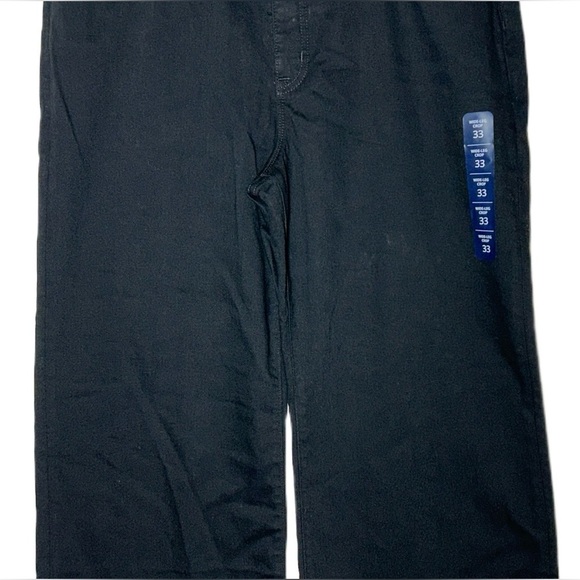 NWT J. Crew Factory Black Wide-Leg Crop Jean in All-Day Stretch, Size 33 - Picture 8 of 15